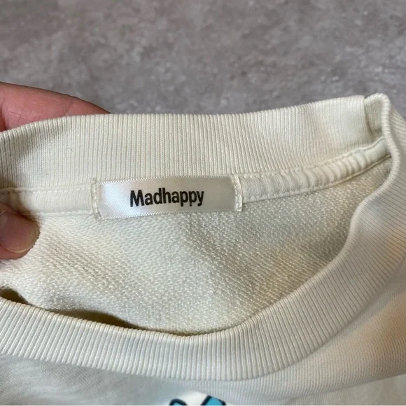 Madhappy Off White Turquoise Campus Crewneck Sweatpant set size medium & large - Picture 3 of 15